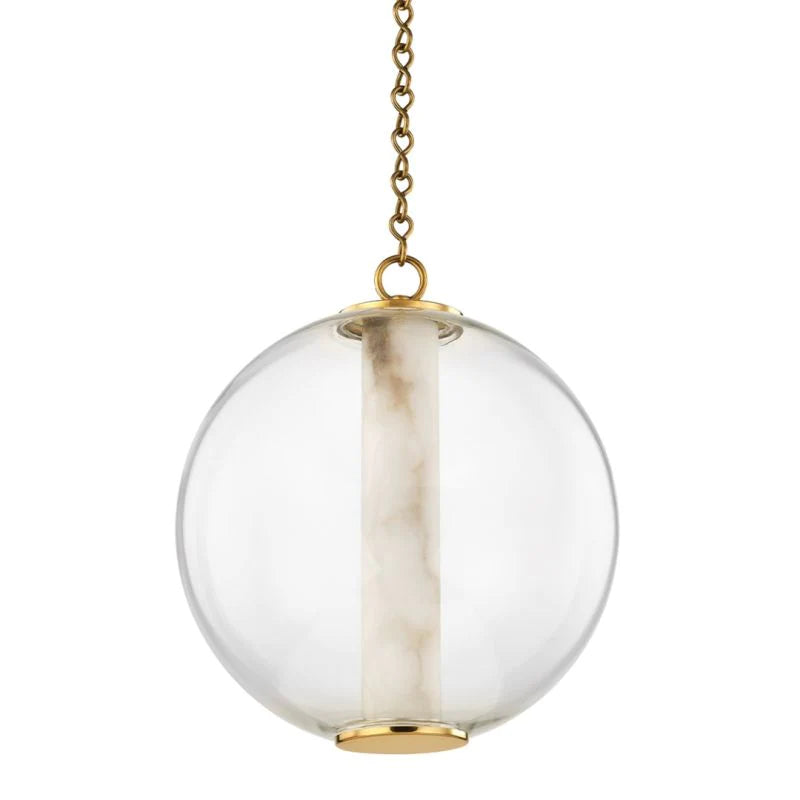 Alabaster Glass Globe Pendant Light - Yovalighting