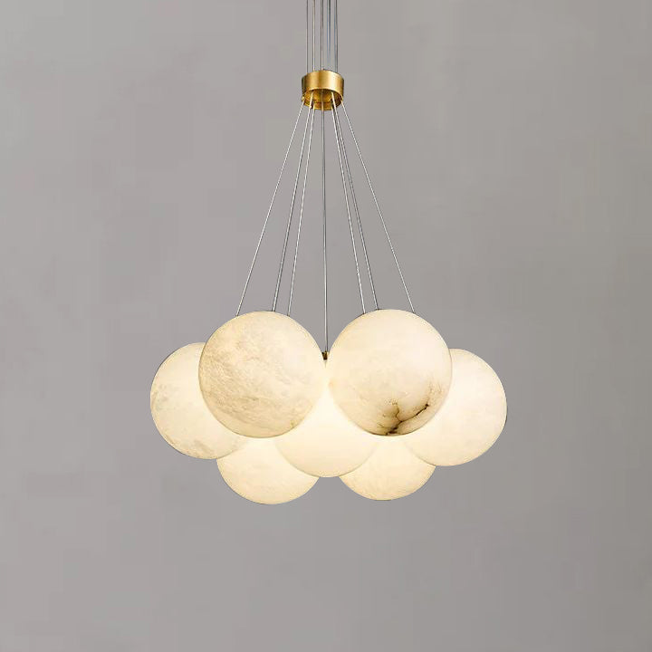 Alabaster Globe Art Pendant Light - Yovalighting