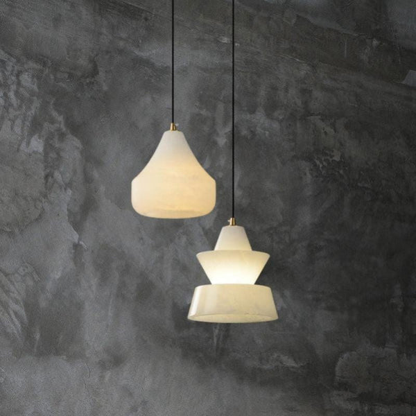 Alabaster Hat Pendant Light