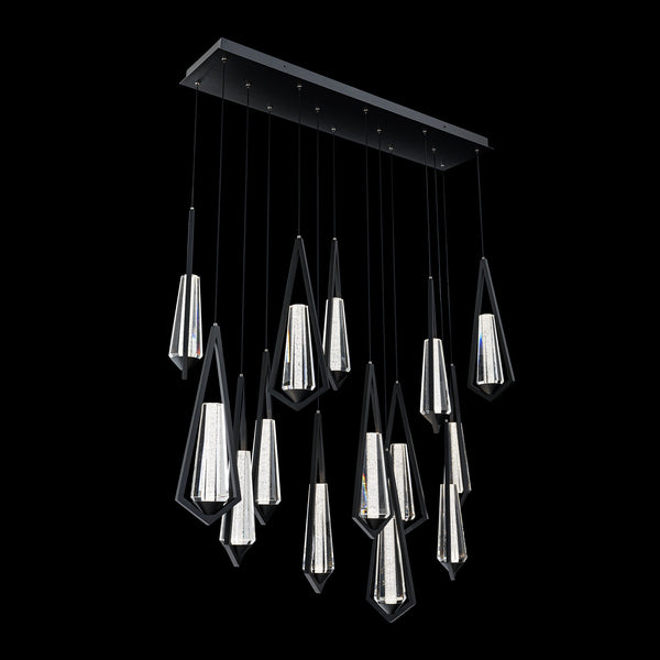 Schobek Crystal Linear Chandelier 14 Light