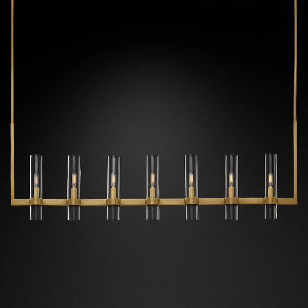 Rave Blown Glass Linear Chandelier 59"
