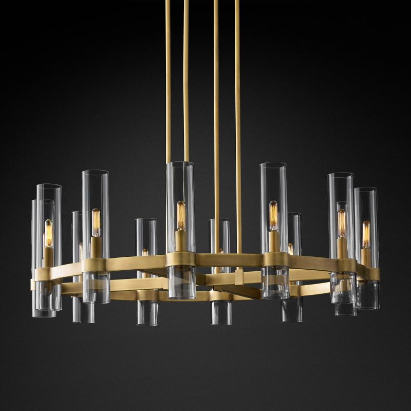 Rave Glass Round Chandelier 36
