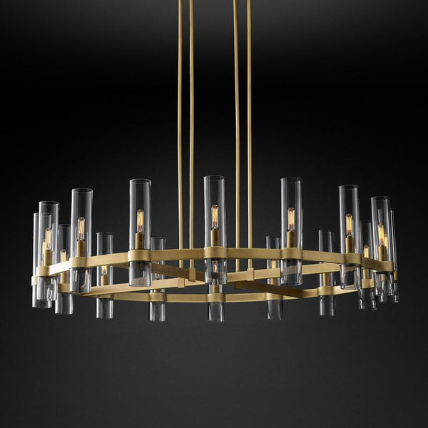 Rave Blown Glass Round Chandelier 48"