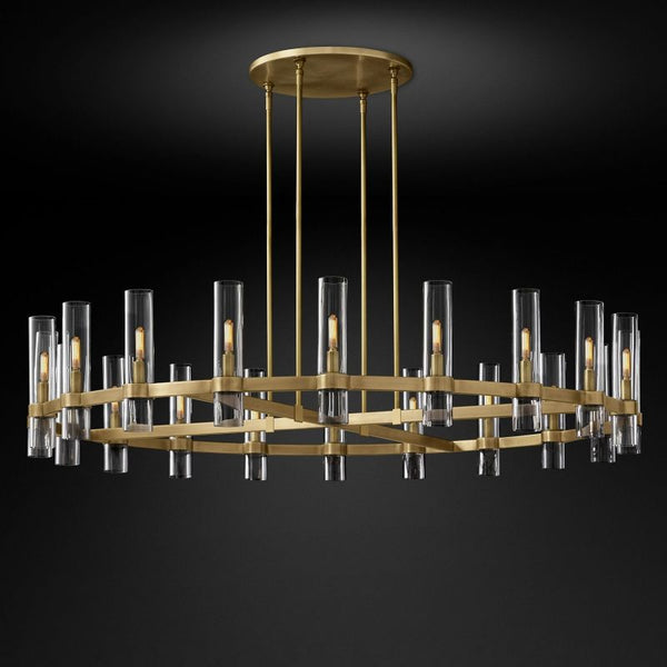Rave Blown Glass Round Chandelier 60"