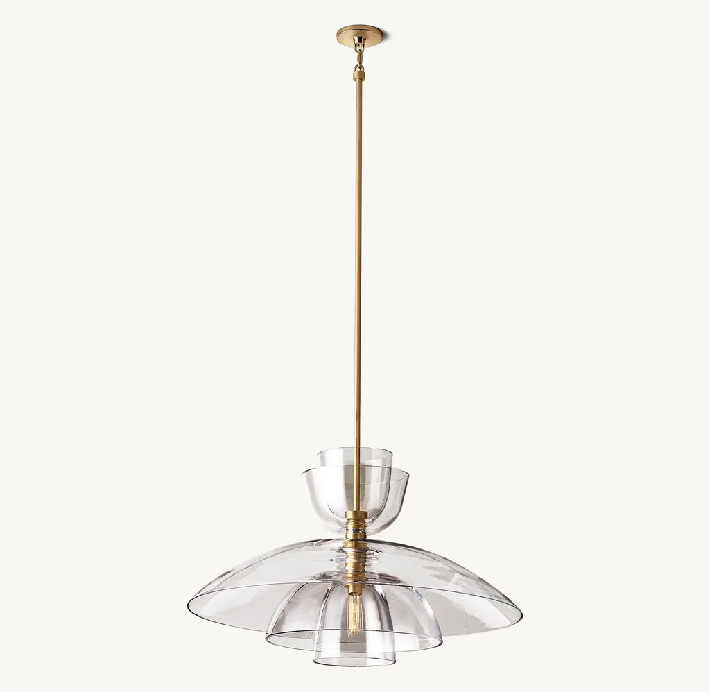 Bloomy Clear Glass Cloche Grand Pendant
