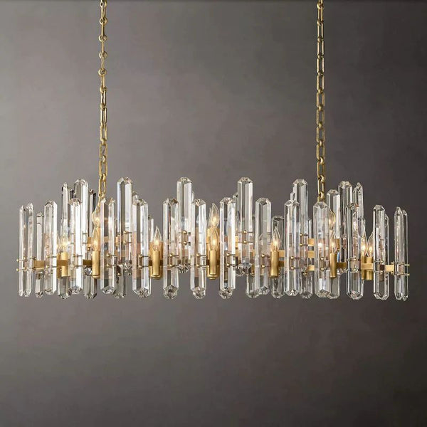 Bonning Prism Crystal Linear Chandelier 54"