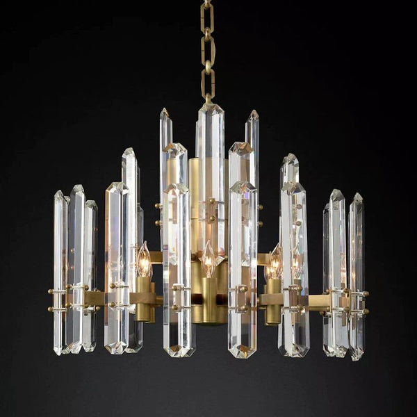 Bonning Prism Crystal Round Chandelier 24"