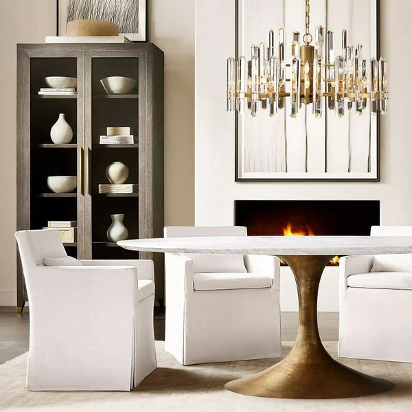 Bonning Prism Crystal Round Chandelier 36"
