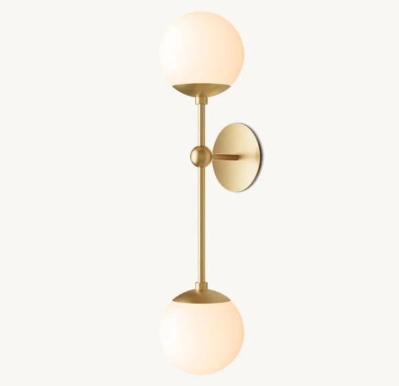 Cirque Double Sconce - blackened brass