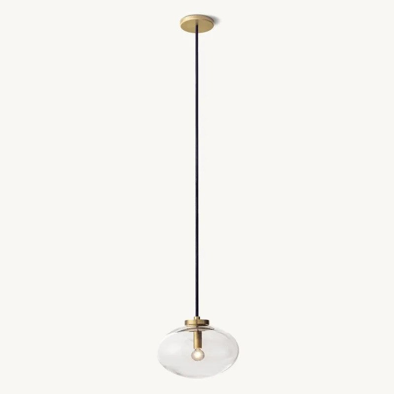 Cabrette Clear Glass Pendant 10''D