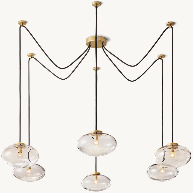 Cabrette Clear Glass Suspended Chandelier 84