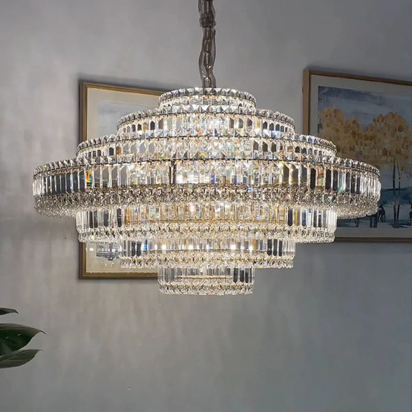 Cake Shape Luxury Crystal Chandelier