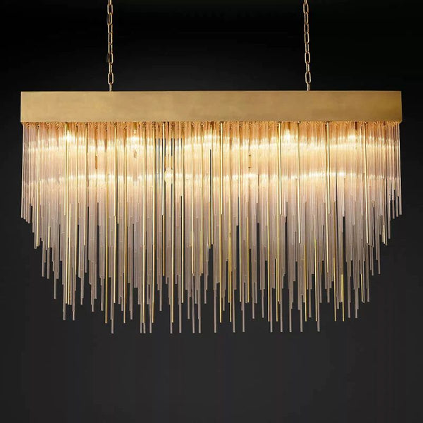 Cascaru Crystal Rectangular Chandelier 54"
