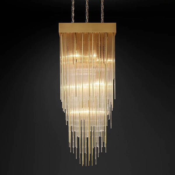 Cascaru Crystal Square Chandelier 21"