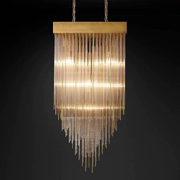 Cascaru Crystal Square Chandelier 30"