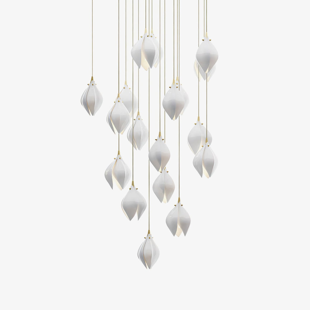 Galaxy Celeste Flora Crystal Spiral Chandelier