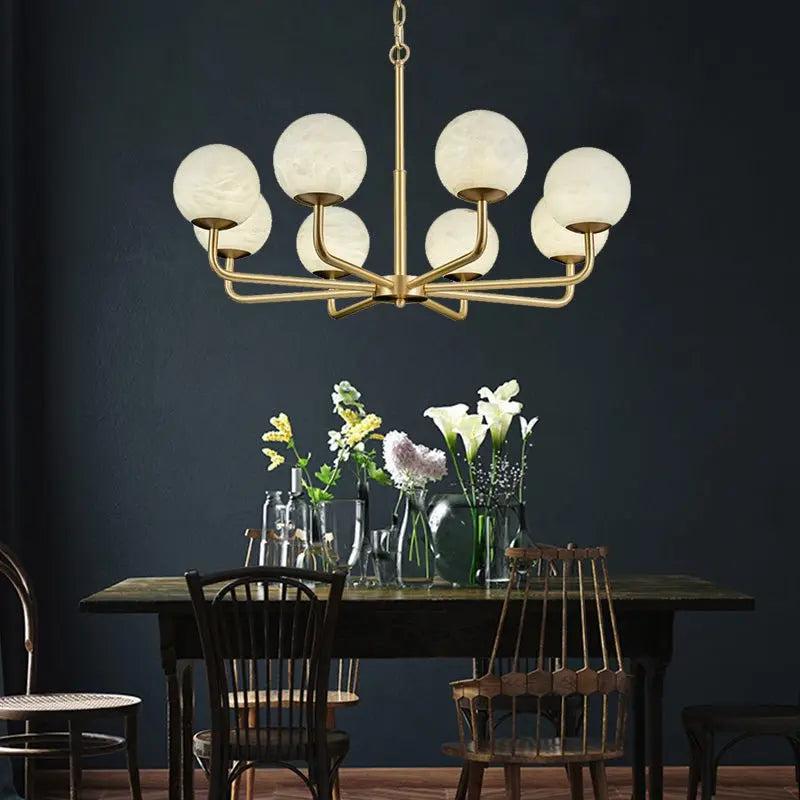 Alabaster Modern Global Dining Chandelier - Yovalighting