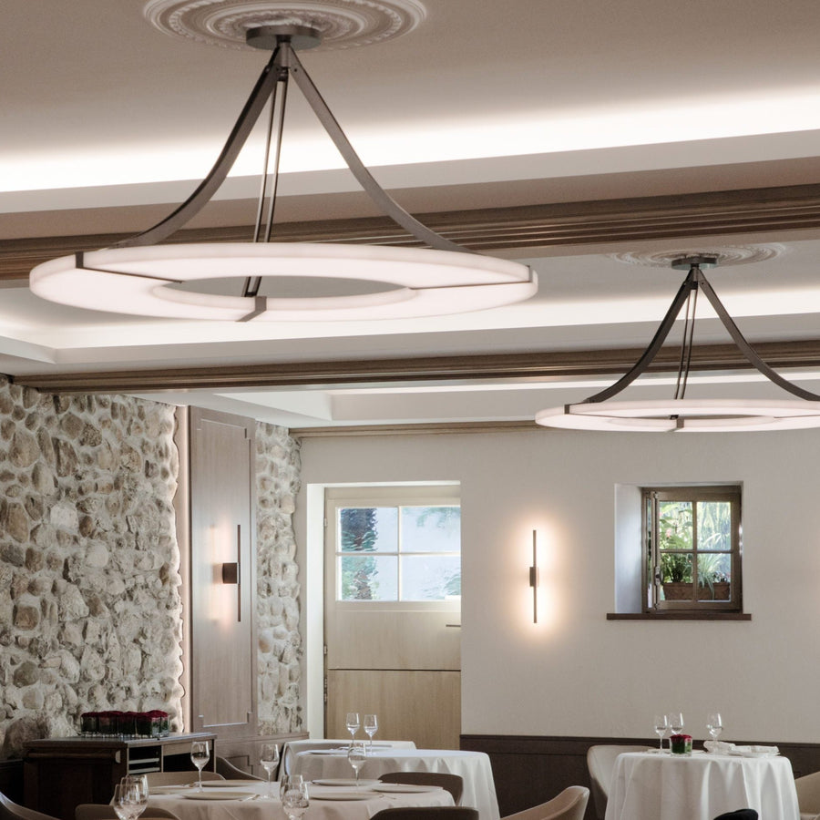 Modern Round Alabaster Chandelier