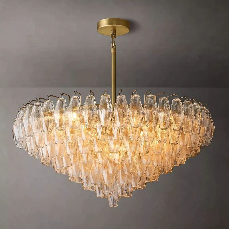 Chara Clear Glass Tiered Round Chandelier 37