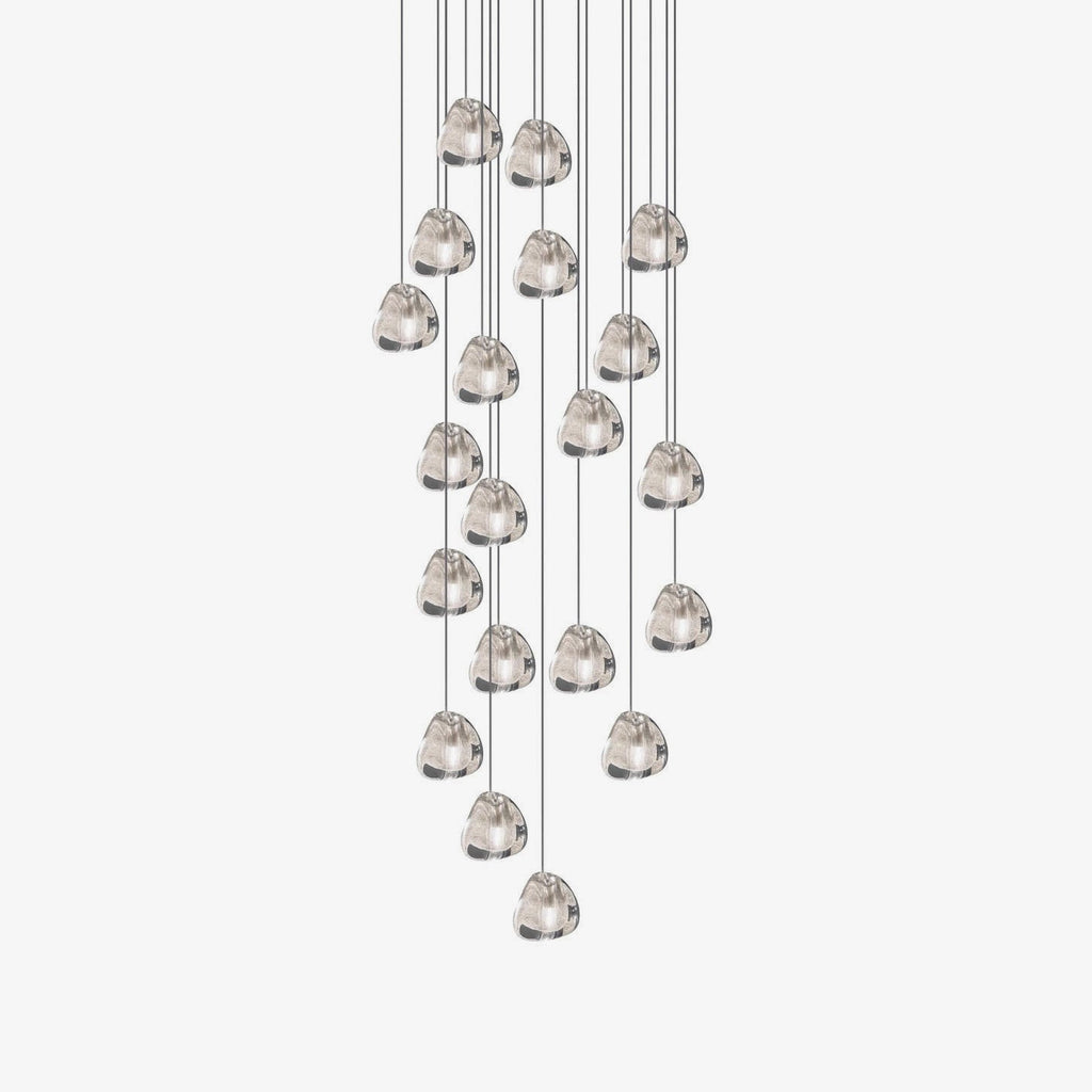 Cherry Crystal Spiral Chandelier