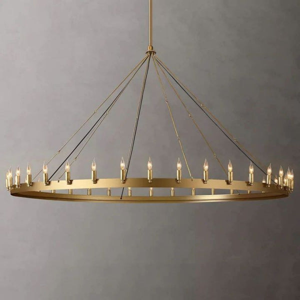 Camilo Vintage Candelabra Round Chandelier 73''D