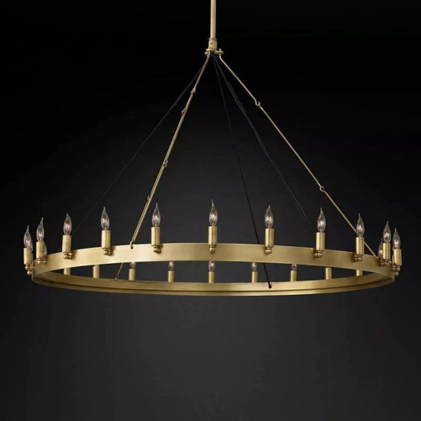 Camilo Vintage Candelabra Round Chandelier 50''D