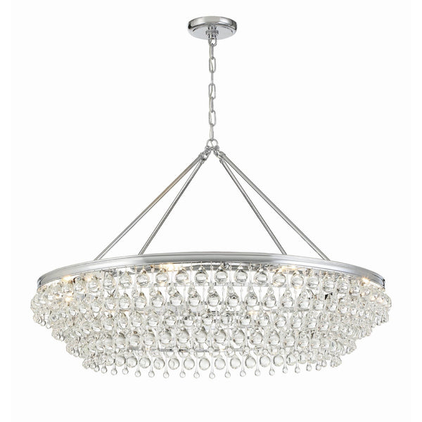 Calypso 8-Light Chandelier with Clear Crystal Drops