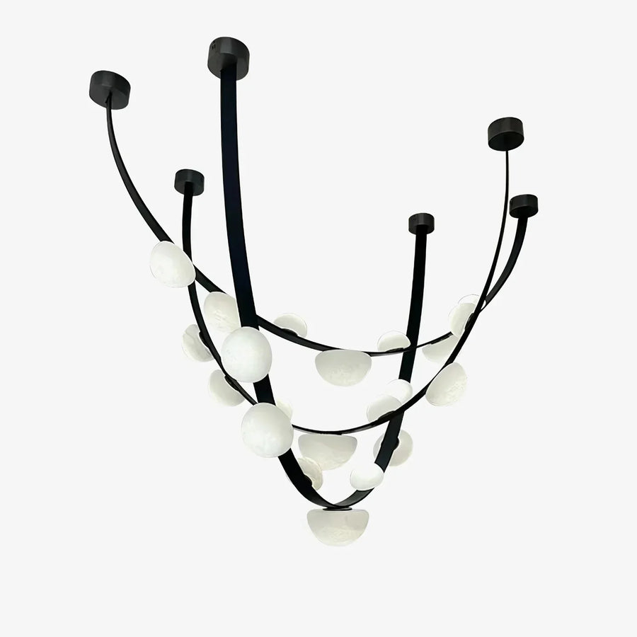 Alex Modern Dew Drops Alabaster Chandelier - Yovalighting