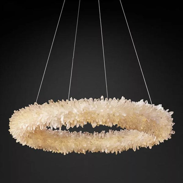 Clara Quartz Crystal Halo Chandelier