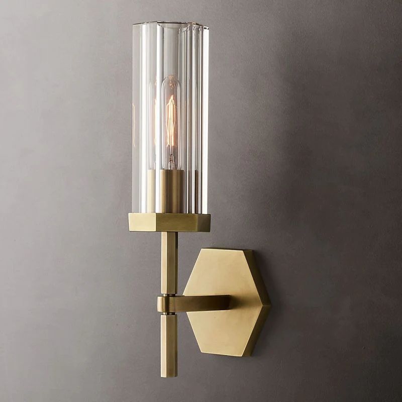 Lamber Hexagonal Short Wall Sconce