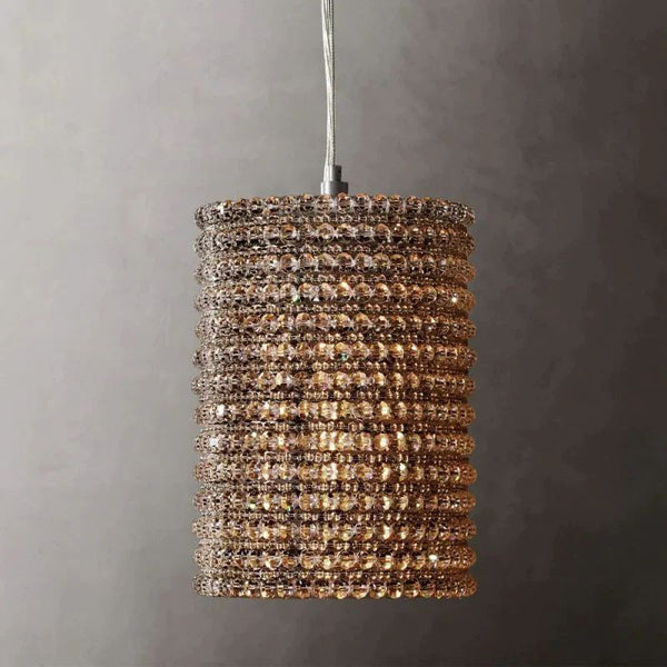 Aureola Halo Crystal Pendant 12"H