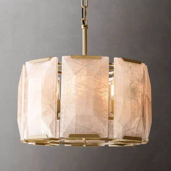 Harlo Calcite Round Chandelier 19"