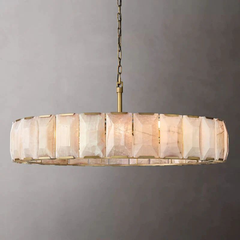 Harlo Calcite Round Chandelier 60" - Yovalighting