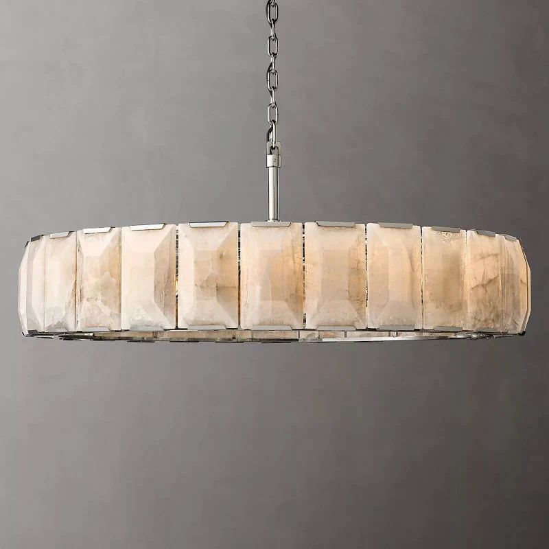 Harlo Calcite Round Chandelier 60" - Yovalighting