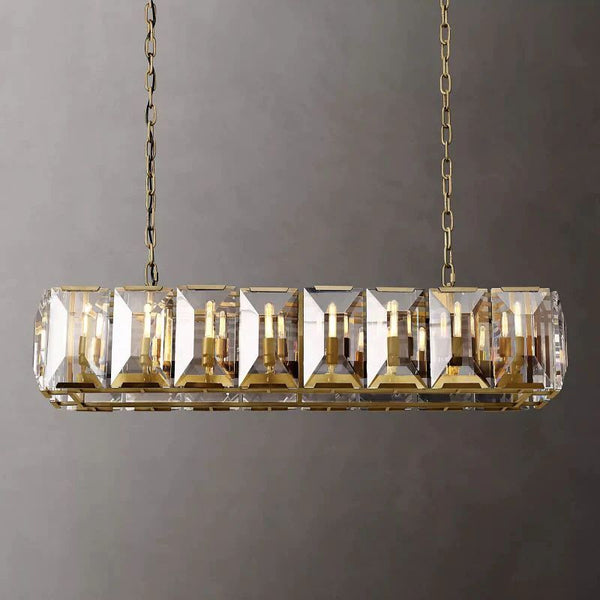 Harlo Crystal Rectangular Chandelier 54"