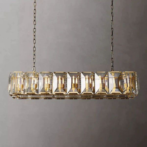 Harlo Crystal Rectangular Chandelier 62"