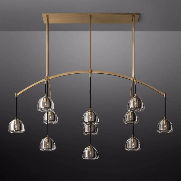 Hemisphere Crystal Linear Chandelier 72''