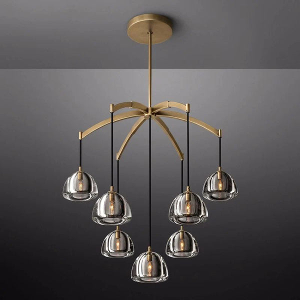 Hemisphere Crystal Round Chandelier 36''