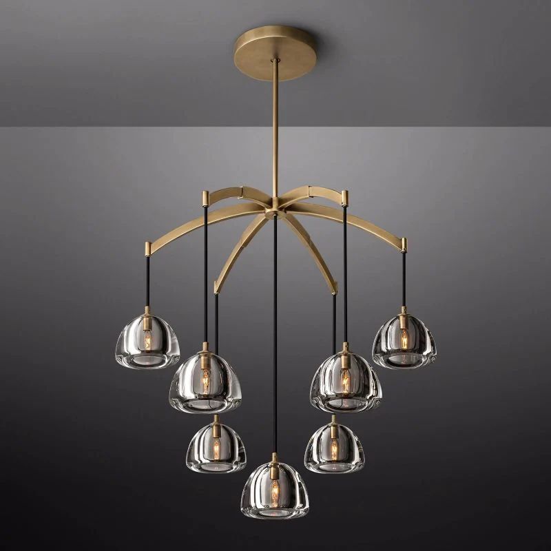 Hemisphere Crystal Round Chandelier 36''