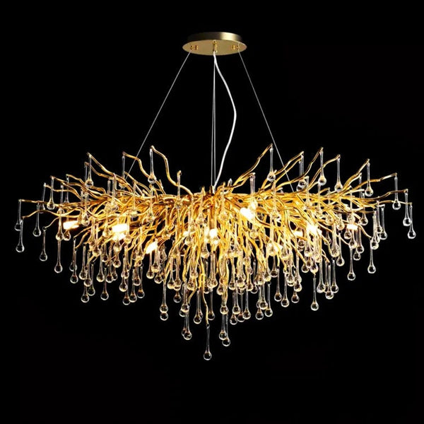 Raindrop Crystal Stunning Tree Branch Crystal Chandelier For Living Dining Room