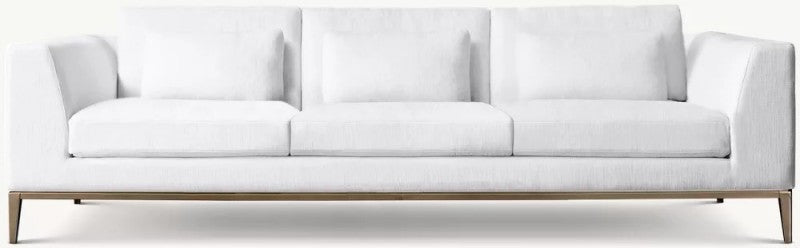 Italia Taper Arm 3-Seat Sofa - Metal Base