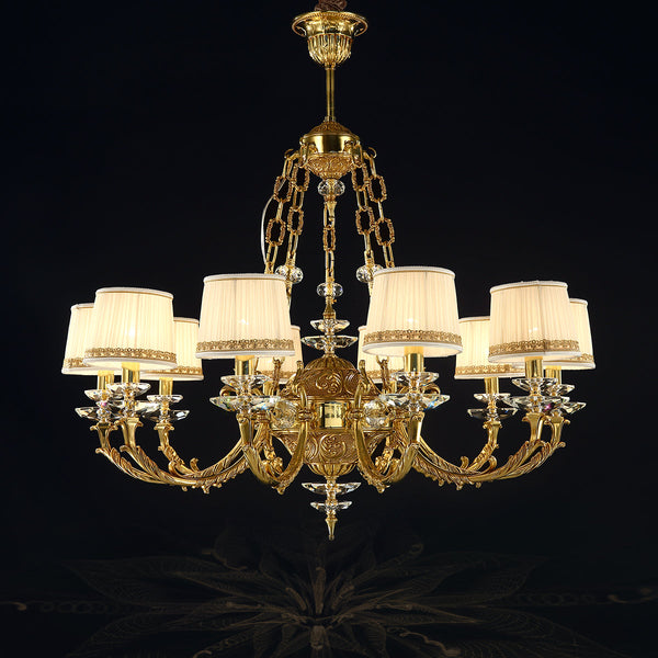 Maria Crystal Classic Chandelier 36" 10 Lights