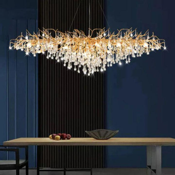 Raindrop Crystal Dining Room Branch Chandelier 47'' 63'' 70'' L