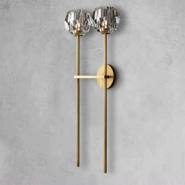Boulle Cristal Clear Crystal Double Grand Wall Sconce
