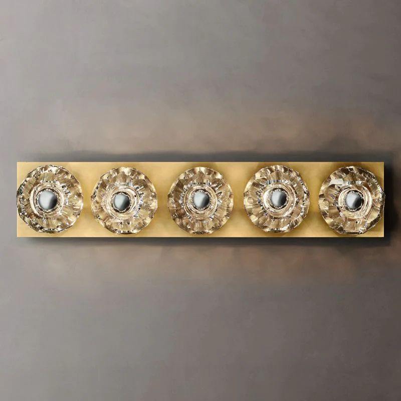 Cristal Clear Crystal Double Grand Wall Sconce Clear Glass Linear Grand Wall Sconce - Yovalighting