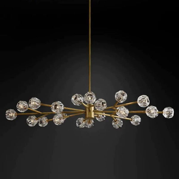 Boulle Cristal Crystal Oval Chandelier 72"