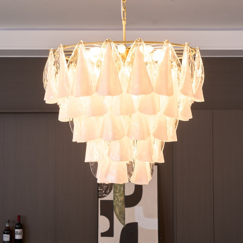 Lunara White Murano Glass Chandelier