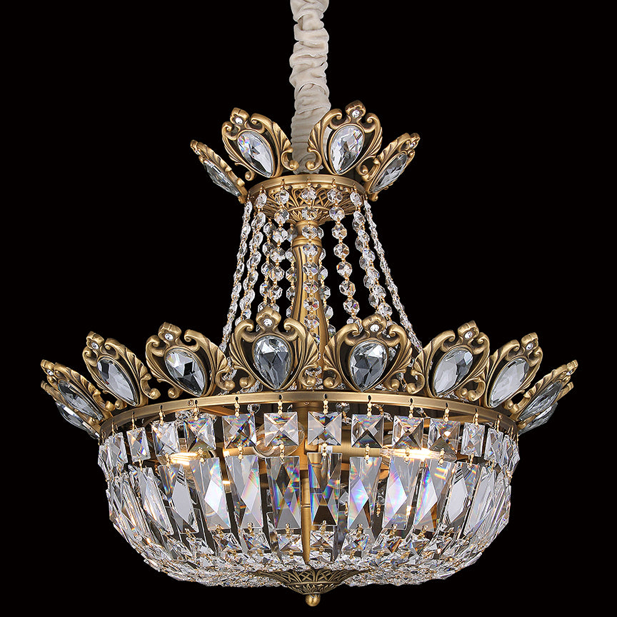 Small brass empire chandelier