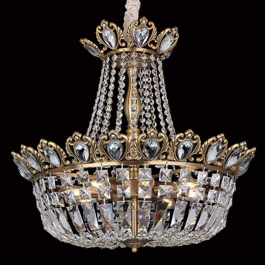 Small burnished brass chandelier