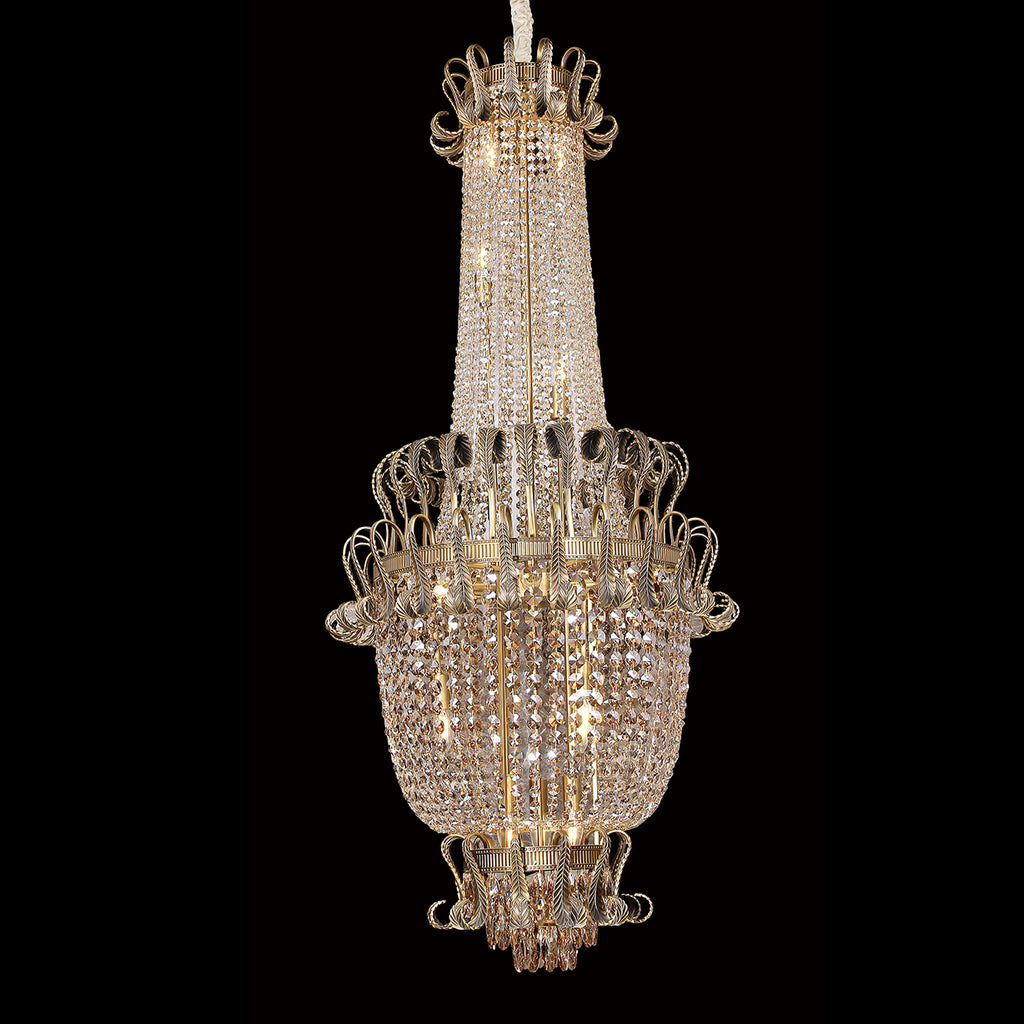 Traditional antique brass chandeliers